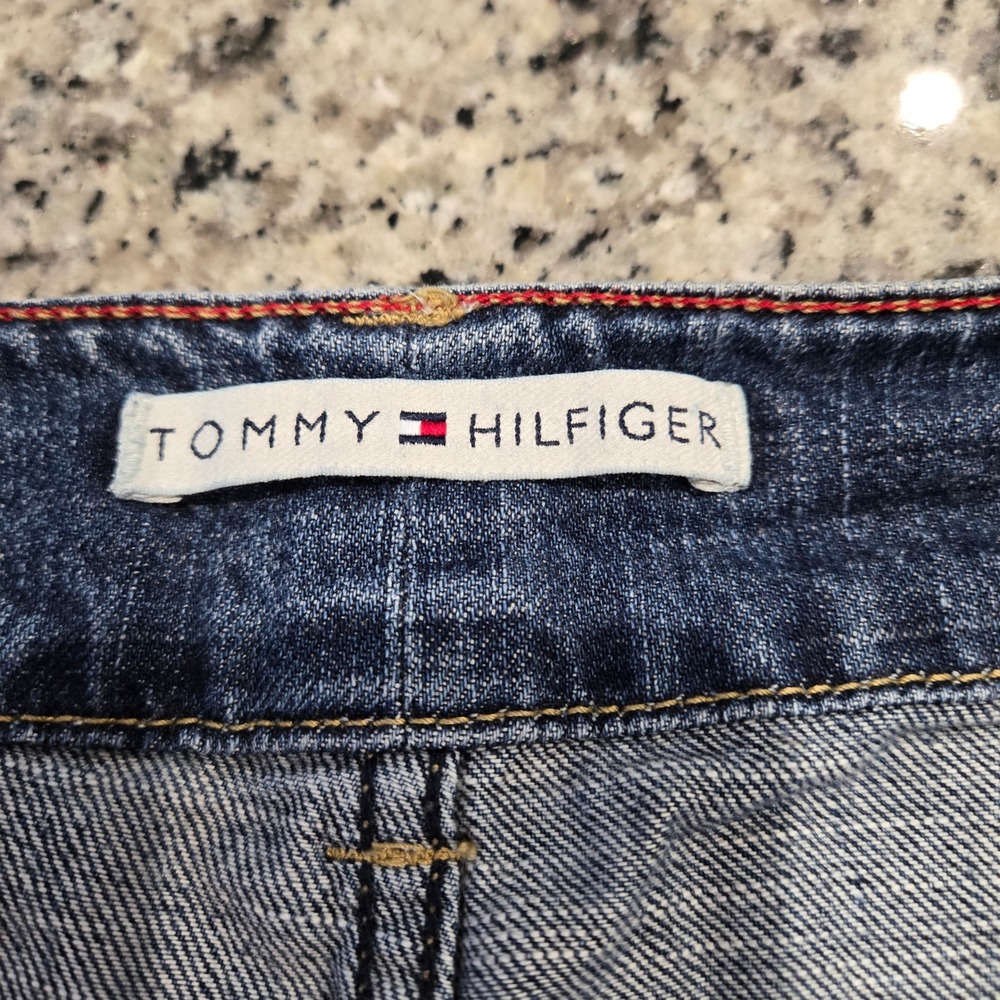 Tommy Hilfiger Denim Shorts Womens 16 Blue Cotton Double Button - Picture 4 of 10